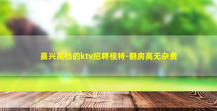 嘉兴高档的ktv招聘模特-翻房高无杂费